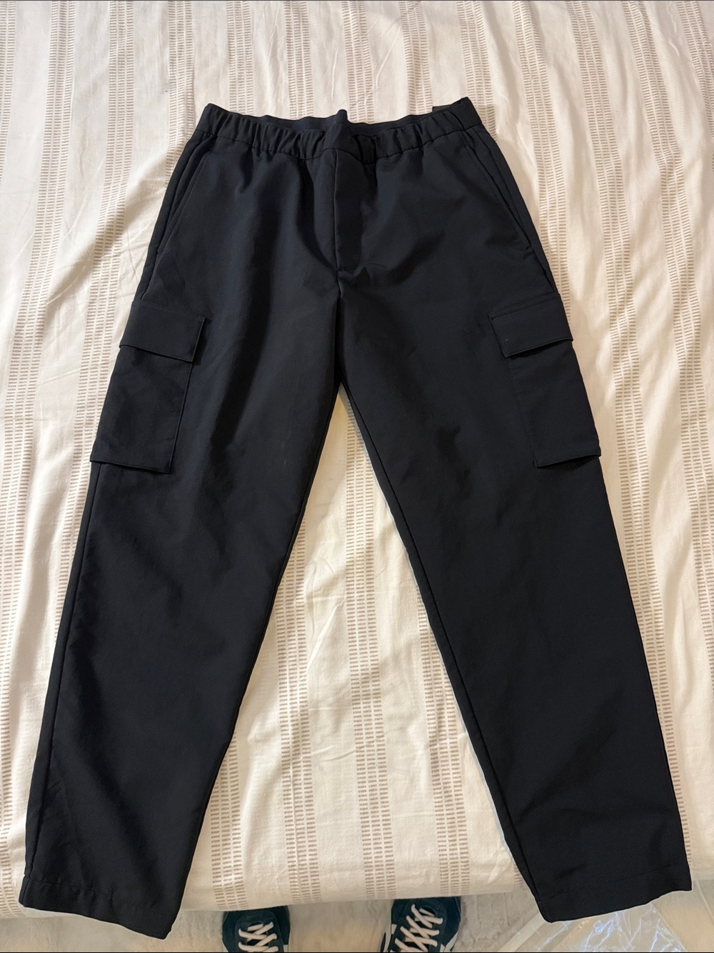 Theory Black Cargo Pants with Flap Pockets